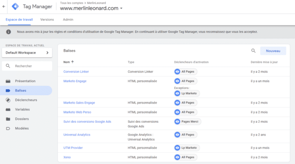 landing page marketo with google tag manager